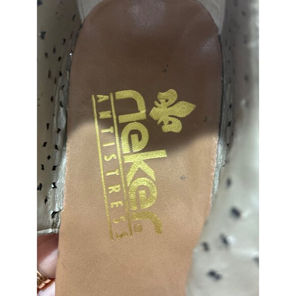 Rieker Mirjam 53 Rieker beige leather Mary Jane shoes with a laser-cut design si - Picture 4 of 7